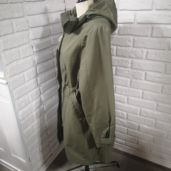 NWT Hyba Ladies Size Large Army Green Lined (Shell Only) Hooded Coat - Picture 4 of 15